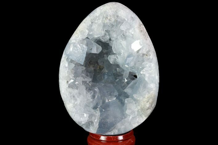 Crystal Filled Celestine (Celestite) Egg Geode - Madagascar #98823